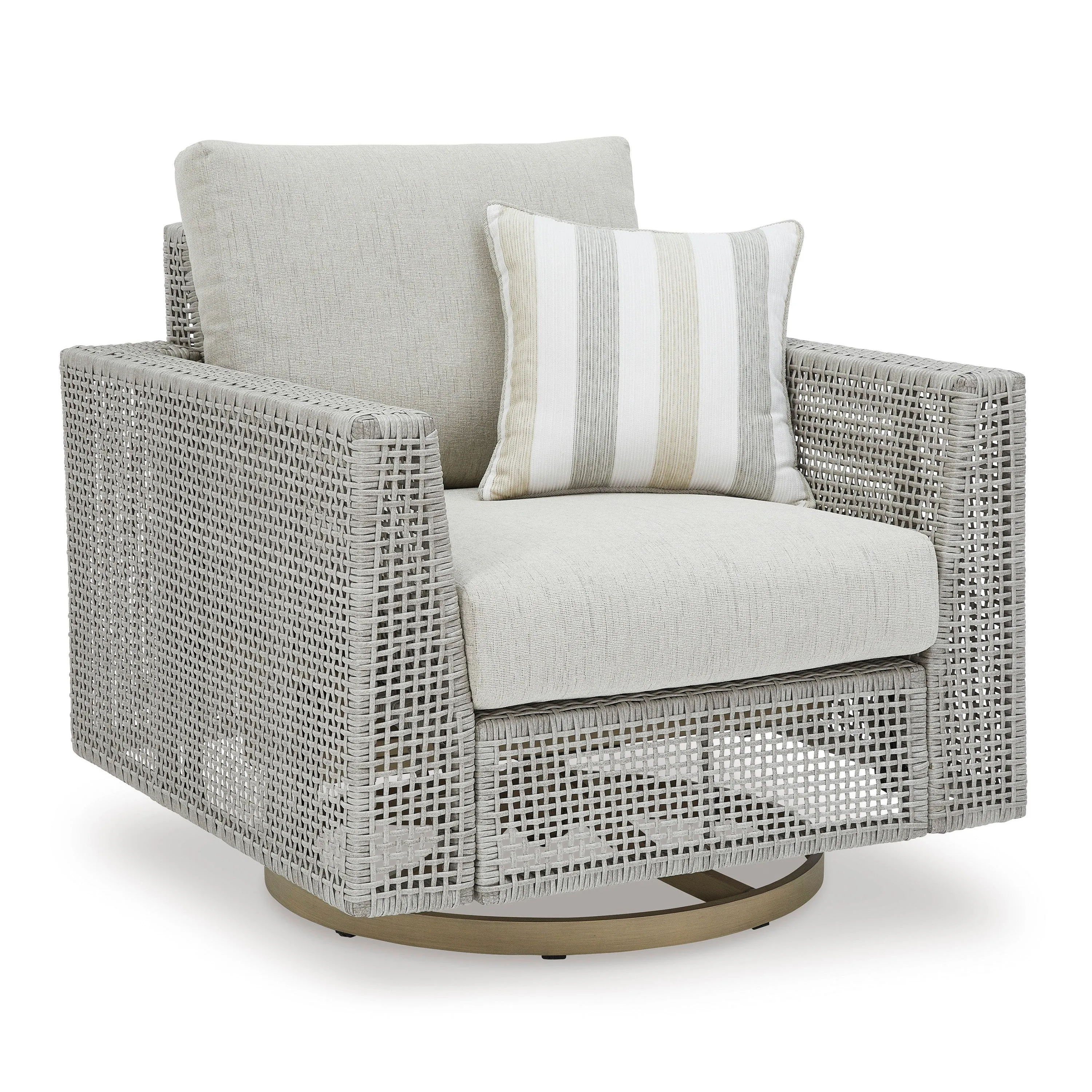 St Barts Open Weave Outdoor Swivel Rocker Chair