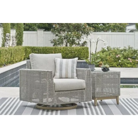 St Barts Open Weave Outdoor Swivel Rocker Chair