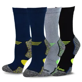 TeeHee Socks Men's Diabetic Bamboo Crew Dark 3-Pack (12026)