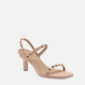 The Miranda - Taupe Blush Leather Stud   Stiletto Heel Kit 3 Taupe Blush-FINAL SALE