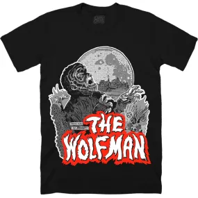 THE WOLF MAN: WEREWOLVES & PENTAGRAMS - T-SHIRT (GLOW IN THE DARK)