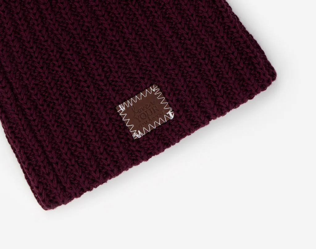 Toddler Burgundy Beanie