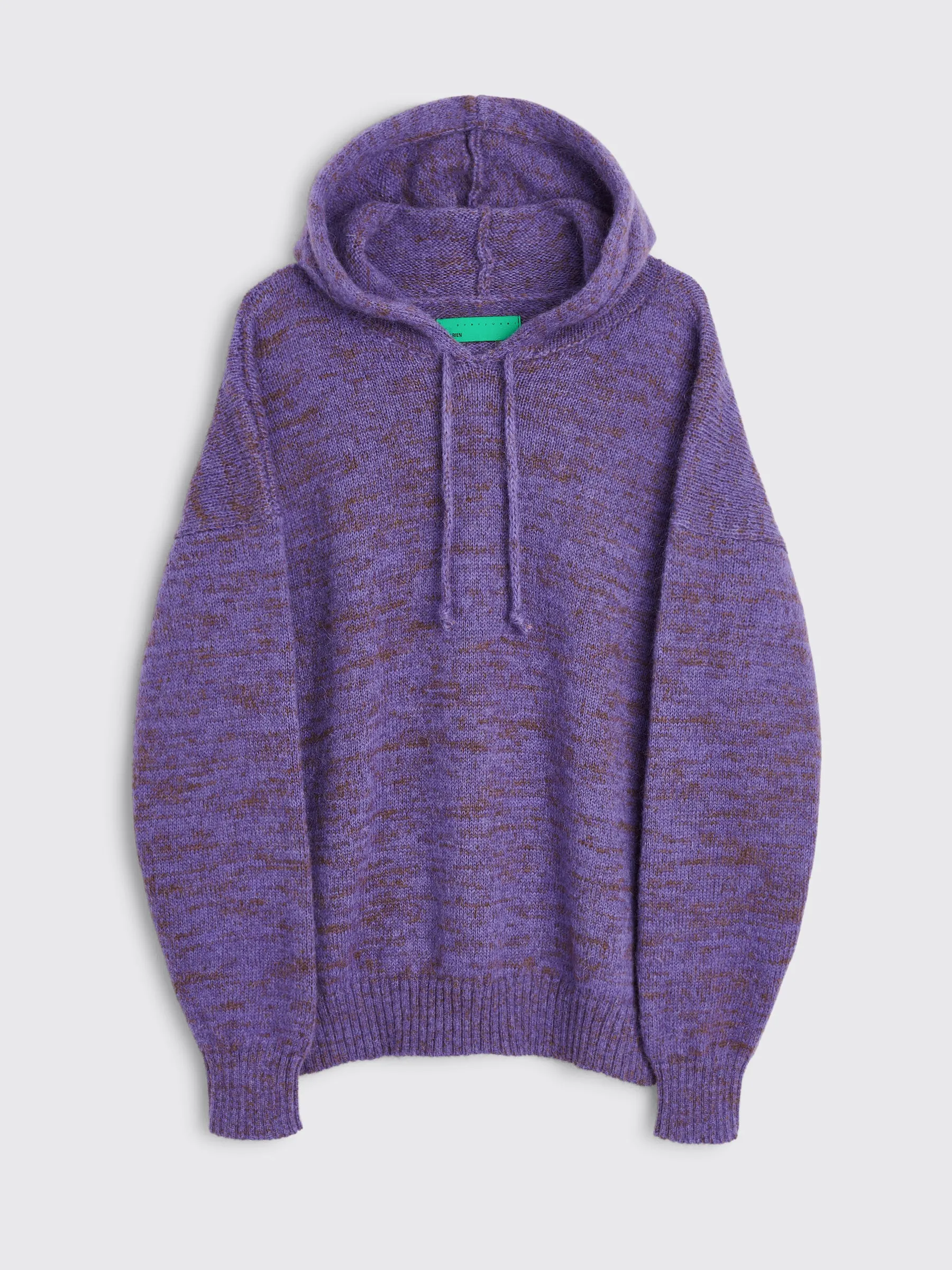 TRS BIEN everywear Knitted Hoodie Alpaca Mohair Purple