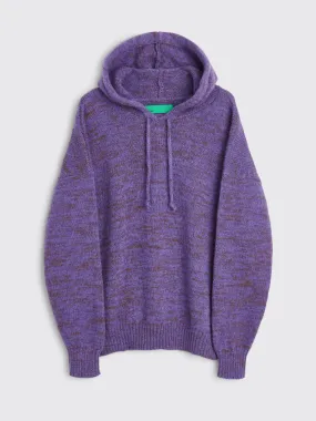 TRS BIEN everywear Knitted Hoodie Alpaca Mohair Purple