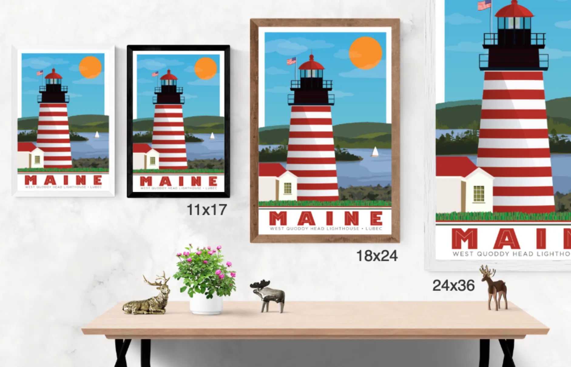 West Quoddy Lighthouse Illustration